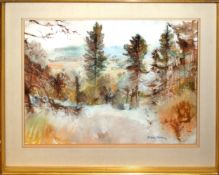 Alfred Hackney, Perthshire landscape, watercolour, signed lower right, 46 x 65cm