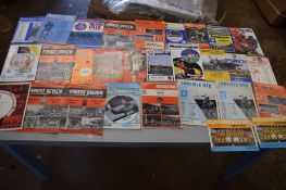 Box: quantity of vintage football programs and magazines (approx 92) inc 28 vintage 1950s "World