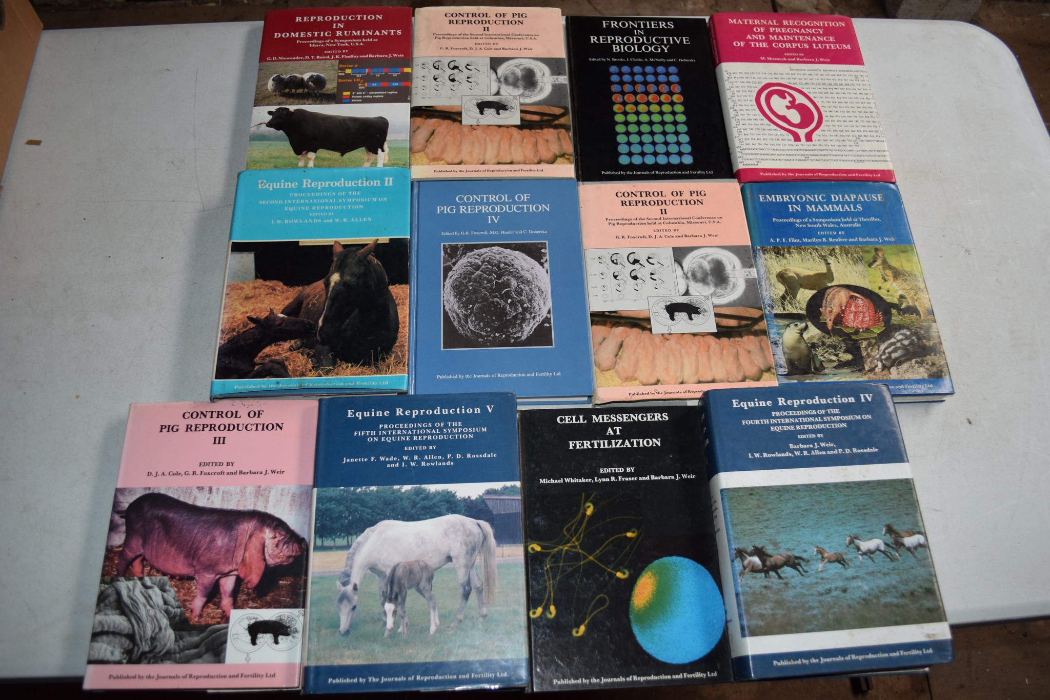 Box: 12 assorted biology/reproduction interest, mostly agricultural and equine