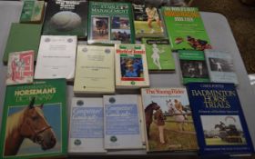 Collection variou Sports books, including Tennis, Horseriding, etc. (18)