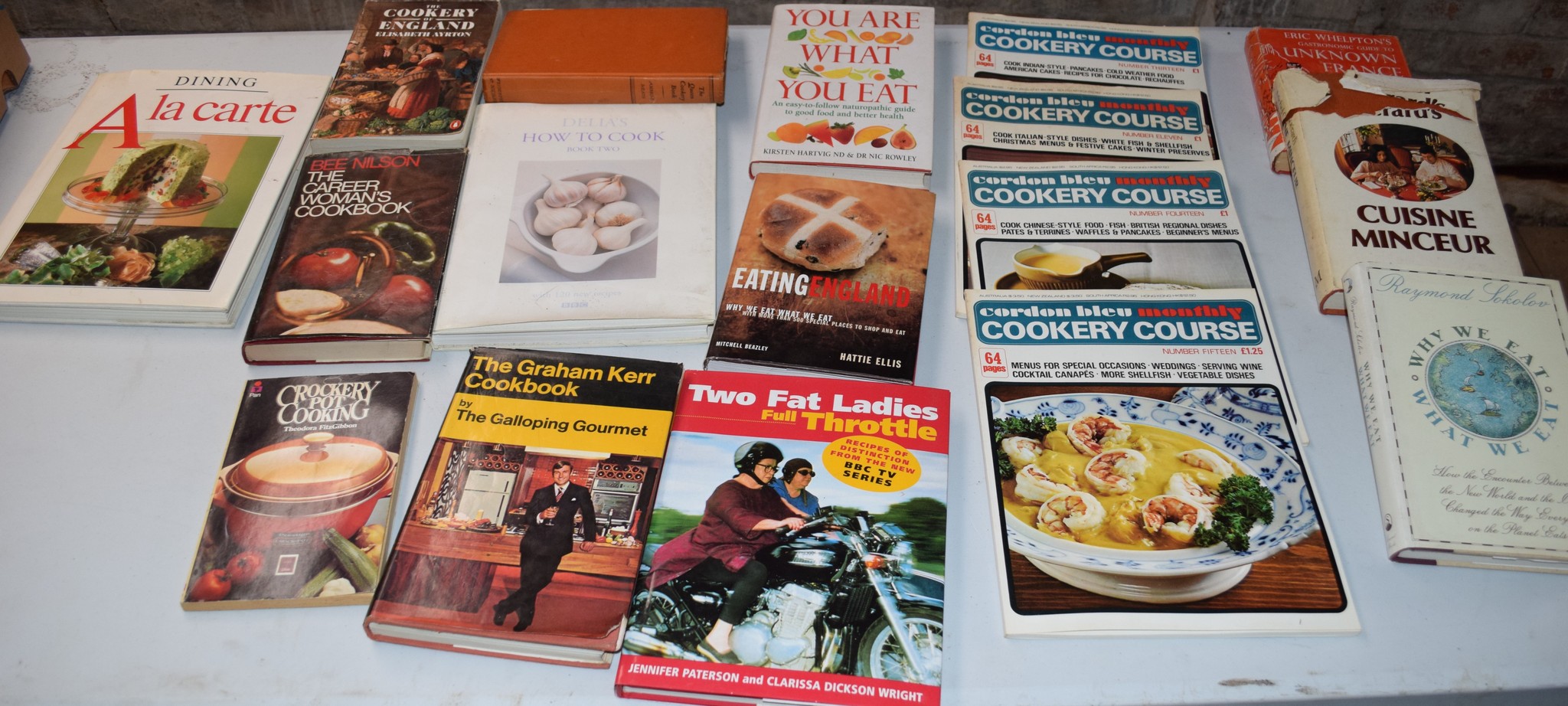 Collection of 18 various cookery books