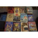 Box: mixed 1940s and 1950s children's annuals and books