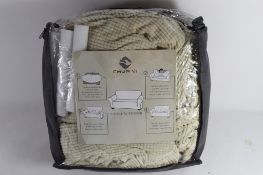 "17 Stories" Jacquard Loveseat Slipcover, Upholstery Colour: Ivory White. RRP £52.99