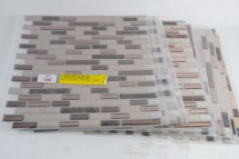 "Mercury Row" Addey 30.5cm x 30.5cm PVC Peel & Stick Mosaic Tile, Colour: Brown. RRP £21.99