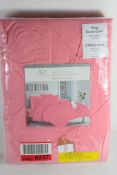 "Ebern Designs" Chatsworth Pinch Pleat Single Duvet Set, Colour: Blush, Size: Kingsize. RRP £30.99