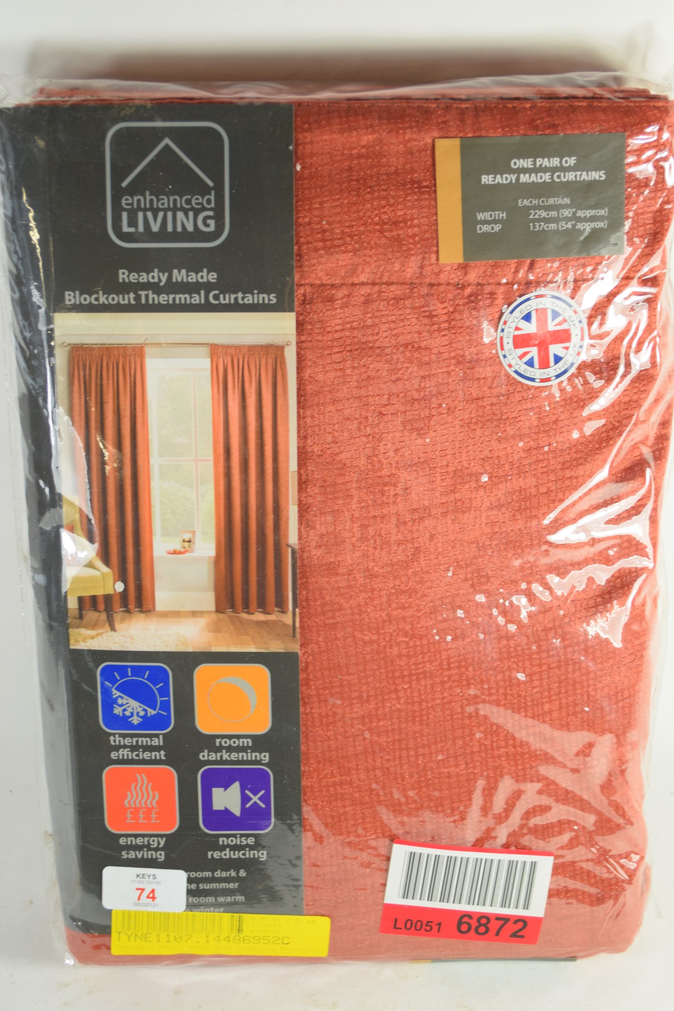 "Three Posts" Armington Pencil Pleat Room Darkening Thermal Curtains, Size per Panel: 229 W x 137