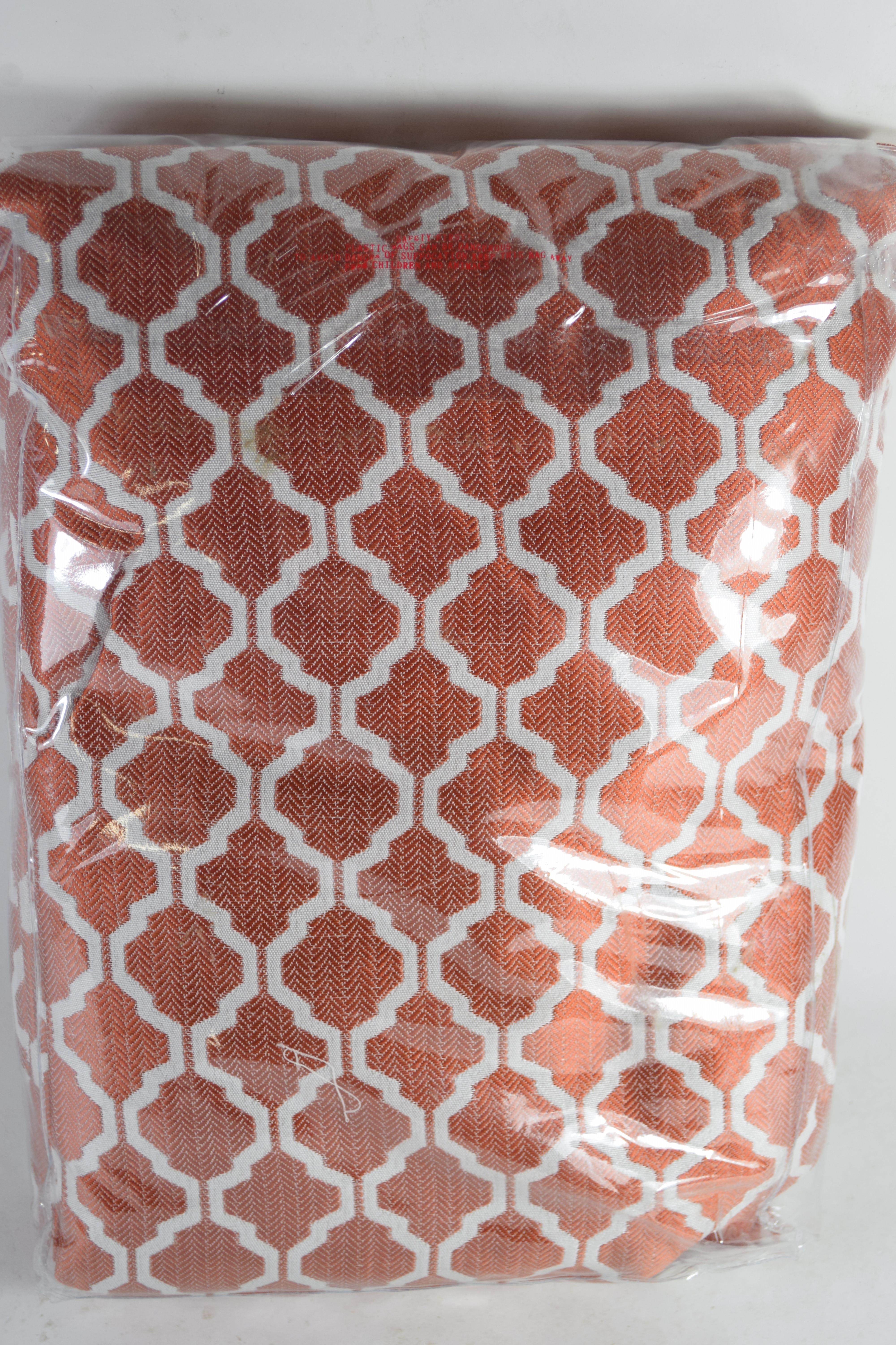 "Zipcode Design" Judith Pencil Pleat Room Darkening Curtains, Colour: Orange, Size: 167 W x 137 D