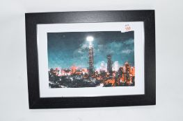 "East Urban Home" Taipei City Taiwan - Picture Frame Painting Print on Paper, Size: 62cm H x 87cm W,