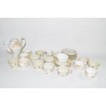 CHINA TEA SET (PART) TO INCLUDE COFFEE POT, SUGAR BOWL, CUPS AND SAUCERS