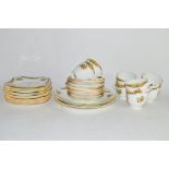 MID-20TH CENTURY TEA SET WITH EIGHT CUPS, SAUCERS, SIDE PLATES AND SERVING DISHES