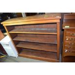 LOW BOOKCASE, WIDTH APPROX 122CM