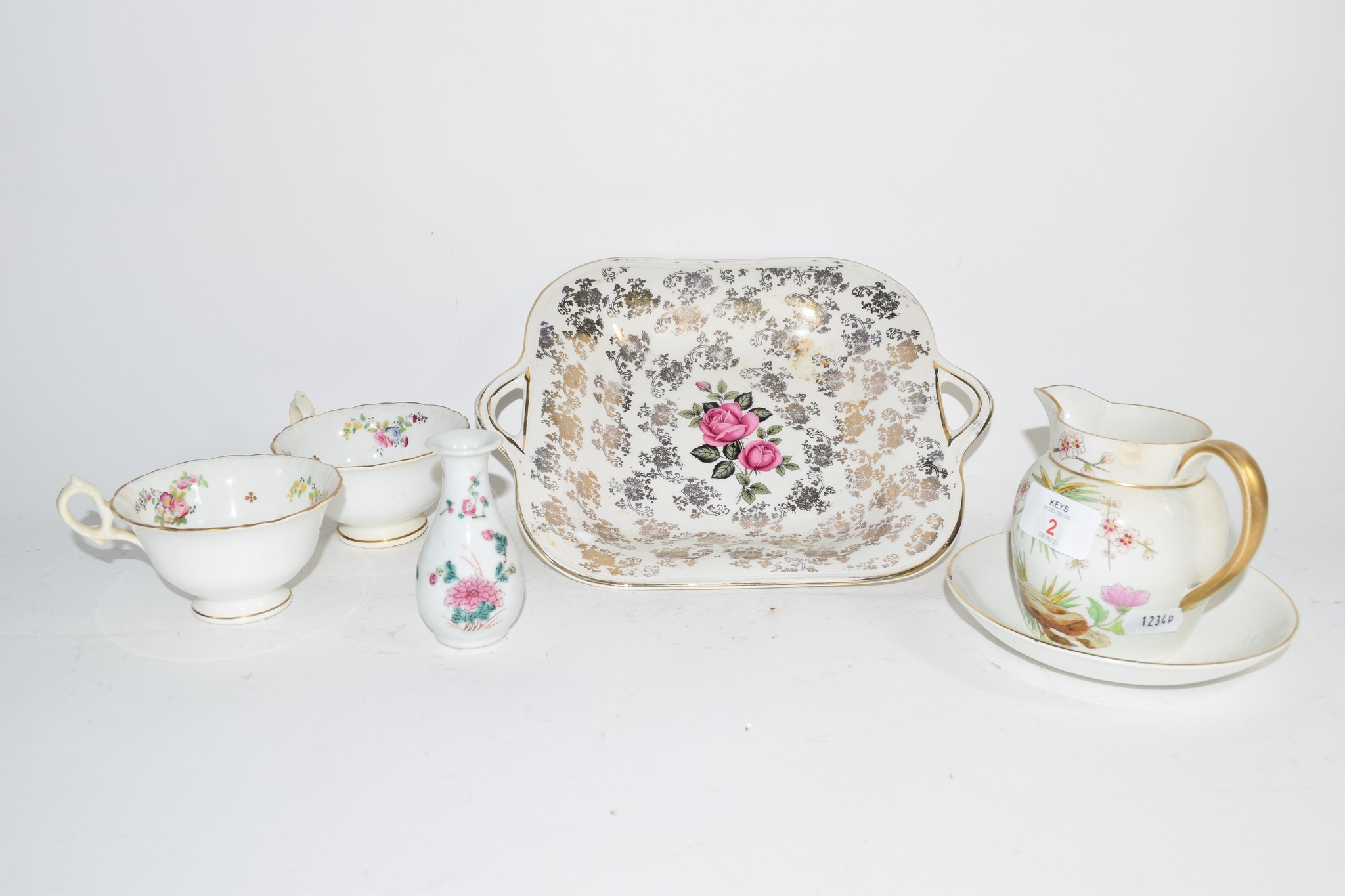 GROUP OF CHINA WARES INCLUDING DISH AND JUG