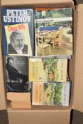 BOX OF BOOKS BY PAUL SCOTT, DAY OF THE SCORPION AND PETER USTINOV ETC