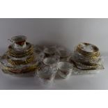 ROYAL ALBERT OLD COUNTRY ROSES PART TEA SET INCLUDING 5 CUPS, SAUCERS, VARIOUS SIDE PLATES,