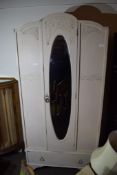 PAINTED WOODEN SINGLE WARDROBE, 88CM WIDE