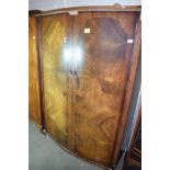 UTILITY TYPE MID-20TH CENTURY DOUBLE WARDROBE, WIDTH APPROX 120CM