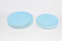 GREEN GLAZED POOLE POTTERY PLATES