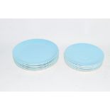 GREEN GLAZED POOLE POTTERY PLATES