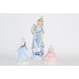 GROUP OF THREE CHINA FIGURINES INCLUDING COALPORT, ROYAL CALEDONIAN BALL AND COALPORT MICHELLE (3)