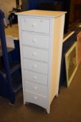 MODERN PAINTED EFFECT TALL CHEST OF DRAWERS, WIDTH APPROX 47CM