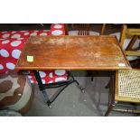 VINTAGE BED TABLE, WIDTH APPROX 72CM