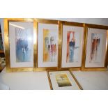 QUANTITY OF VARIOUS PRINTS AND WATERCOLOURS IN GILT FRAMES