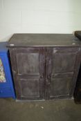 VINTAGE PAINTED PINE CUPBOARD WITH FITTED INTERIOR, WIDTH APPROX 94CM