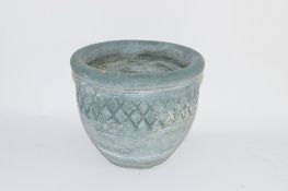 GREEN GLAZED POTTERY JARDINIERE