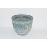 GREEN GLAZED POTTERY JARDINIERE