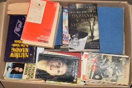 BOX OF BOOKS, MAINLY PAPERBACKS, NOVELS, SOME IN FRENCH BY BERNARDINE ST PIERRE