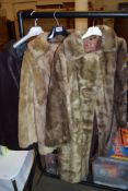 TWO VINTAGE LADIES FUR COATS