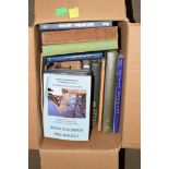 BOX OF MIXED BOOKS ON BRITISH TOWNS, AA ROAD BOOK ETC