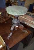 VICTORIAN CARVED ADJUSTABLE PIANO STOOL, HEIGHT APPROX 50CM