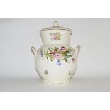 LARGE 19TH CENTURY ORIENTAL IVORY JAR AND COVER DECORATED WITH FLOWERS