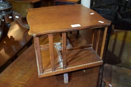 SMALL TABLE TOP REVOLVING BOOKCASE, WIDTH APPROX 37CM