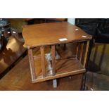 SMALL TABLE TOP REVOLVING BOOKCASE, WIDTH APPROX 37CM