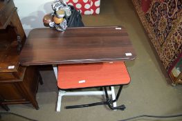 TWO ADJUSTABLE BED TABLES