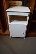 SMALL PAINTED BEDSIDE CABINET, APPROX WIDTH 36CM