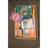 BOX OF MIXED BOOKS INCLUDING STAINED GLASS IN ENGLAND