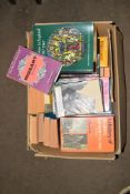 BOX OF MIXED BOOKS INCLUDING STAINED GLASS IN ENGLAND