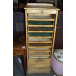 TAMBOUR FRONTED FILING UNIT OR MUSIC CABINET, WIDTH APPROX 48CM