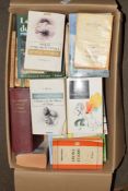 BOX OF BOOKS, MAINLY PAPEBACKS, FRENCH ENGLISH DICTIONARY ETC