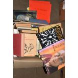 BOX OF MIXED BOOKS INCLUDING THE POWER OF THE MYTH, THE ART OF LIVING BY THE DALAI LAMA, DEATH AND