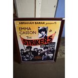 FRAMED FILM POSTER "THE STRIKERS", FRAME WIDTH APPROX 82CM