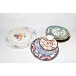 QUANTITY OF CERAMIC ITEMS INCLUDING VARIOUS PLATES, CROWN STAFFORDSHIRE, TWO ROYAL CROWN DERBY