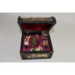 SMALL BOX CONTAINING MINIATURE FIGURES
