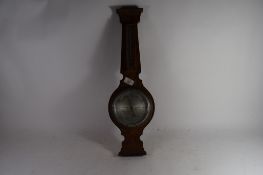 BAROMETER AND THERMOMETER IN LIGHT OAK FRAME