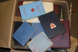 BOX OF MIXED BOOKS INCLUDING NUMBER ON FIRST AID ETC