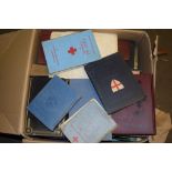BOX OF MIXED BOOKS INCLUDING NUMBER ON FIRST AID ETC