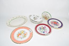 GROUP OF CERAMIC DISHES WITH VARIOUS DESIGNS